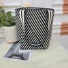 Bolsa de Tricô Listrada Simples, Bolsa de Mão de Tricô Versátil para o Dia a Dia, Bolsa de Mão Listrada de Tricô para Exportação