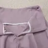 Saia Midi Irregular com Cinto Feiyuan para o Dia a Dia Primavera/Verão Cintura Alta Cor Sólida Saia de Verão com Acabamento de Luxo
