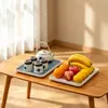 Bandeja de Drenaje de Plástico Multifuncional de Doble Capa BNBS, Bandeja de Doble Uso para Juegos de Té y Frutas, Bandeja de Drenaje para Tazas de Té del Hogar