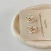 Pendientes de Estilo Lujo Ligero, Exquisitos, de Nicho, de Gama Alta, Minimalistas para Mujer, Pequeños, Sencillos, Modernos, Pendientes de Botón Flor de Perla