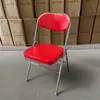 Silla plegable retro de moda al por mayor, silla de comedor acolchada reforzada con metal para restaurantes de té, tiendas de barbacoa y uso doméstico, taburete plegable simple