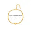 Pulseira com Letras Iniciais em Inglês A-Z Gravadas e Contas Vendida Quente Transfronteiriça Pulseira Simples de Amor Atacado