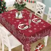 Mantel navideño exclusivo de alta venta transfronteriza, impreso en alta definición, con temática de flor de Nochebuena, para decoración festiva, apto para uso doméstico