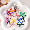 Mini Lazos de Poliéster Coloridos Anudados a Mano Accesorios para el Cabello Hechos a Mano DIY Pasadores de Pelo Aros para el Cabello Accesorios de Joyería Venta al por Mayor
