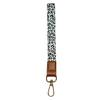 Planta flor Margarita correa de muñeca de poliéster engrosada impresa estampado de leopardo grueso cordón para certificado cuerda corta para teléfono móvil