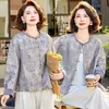 Ropa de abrigo de otoño para mujeres de mediana edad y mayores, nuevo estilo 2026, cárdigan holgado y elegante para mujeres de mediana edad