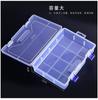 Herramientas para Uñas Caja de Almacenamiento Rectangular Transparente Lápiz para Uñas Tijeras Pequeñas Lija Almacenamiento Portátil Caja Vacía Set de Cajas