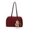 Bolso de hombro de nailon liso, transfronterizo, súper popular, nuevo estilo 2026, simple y moderno, bolsa tote casual para ir al trabajo, bolso de mujer