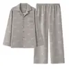 Pijama de Pareja Thermolite Otoño/Invierno Cepillado Temperatura Constante Manga Larga Hombre/Mujer Engrosado Cálido Moderno Conjunto de Ropa de Casa