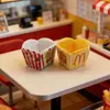 Simulação Restaurante de Fast Food Cesta Porta-Almoço Acessórios de Estrutura Mini Resina DIY Ímãs de Geladeira Presilhas de Cabelo Chaveiros Atacado