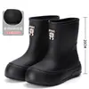Botas de Chuva Curtas Fofas Estilo Japonês para Mulheres, Botas de Borracha Antiderrapantes para Exterior, Sapatos Aquáticos de Solado Grosso com Lã, Novas Botas de Chuva Curtas