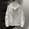 Nueva chaqueta para hombre 2026 con cuello mao, moderna y elegante, color liso, casual, prenda exterior versátil, top genial, chaqueta de trabajo