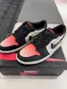 Zapatos Aj1 Obsidian Negro y Blanco Panda para Hombre y Mujer Negro Rojo Gris Blanco Negro Bajos Otoño e Invierno de Caña Baja Casual Pareja Zapatos Deportivos