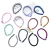 Nuevo Lanyard para Teléfono Móvil Huayang de Bloques de Color Tejido a Mano Corto Versátil Fuerte Llavero Correa de Muñeca para Bolso