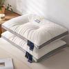 Almohada de Látex Tailandés, Protección de la Columna Cervical, Ayuda para Dormir, Núcleo de Espuma Viscoelástica de Caucho Natural, Par de Almohadas Enteras para el Hogar de Adultos