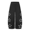 Pantalones cargo de cinco puntas con múltiples bolsillos para hombre, diseño trendy de alta costura, pantalones anchos holgados de talla grande