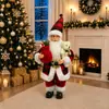 Navidad Transfronteriza Muñeco de Papá Noel de 12 pulgadas Figura de Papá Noel de Pie Decoración para Ventana Juguete de Peluche