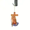 Transfronteiriço Novo Acrílico Mãos Planas Cruz Traseira Espelho Retrovisor Mochila Pingente Decorativo Natal Criativo