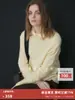 Hong Kong y American Apparel/"Fuzzy Whisper" Lana de Cachemir Sin Costuras Cuello de Pelo Cepillado Suéter de Punto Atmosférico