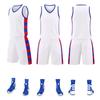 Ropa de baloncesto transfronteriza al por mayor para estudiantes de primaria y secundaria, adultos, niños, ropa de entrenamiento, ropa de entrenamiento para clases, traje de entrenamiento, camiseta publicitaria