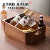 Caja de Almacenamiento de Escritorio de Nogal Negro, a Prueba de Polvo, Madera Maciza, Caja de Almacenamiento Móvil para Artículos Varios y Juegos de Té