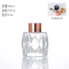 Botella de Vidrio Engrosado Botella de Aroma Moderna Simple Sin Fuego Transparente Estilo Europeo Botella Vacía de Aroma Adornos Pequeños para el Hogar