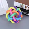 Pelota con cascabel, pelota tejida de cascabeles de colores, juguete para perro, hace ruidos, duradera y resistente a mordeduras, suministros para mascotas, pelota con cascabeles de colores, pelota duradera