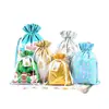 Amazon Set de Bolsas de Regalo de Navidad Bolsa Nueva para Dulces de Nochebuena Cordón Decoración Navideña Bolsa de Regalo Bolsa de Regalo