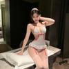 Lemon Story Lencería Sexy Cosplay Uniforme de Enfermera Traje Tentador sin Espalda Minifalda Conjunto de Enfermera 8772