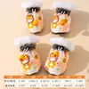 Lindos zapatos estampados para cachorros, perros pequeños, mascotas, que no se caen, otoño, finos, para interiores, fundas para patas de perro, otoño, cálidos