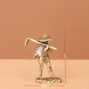Espantapájaros Creativo Granjero Arando la Tierra Escultura de Cobre Vintage Artesanías Decoración Objetos Antiguos Mascota de Té Pequeños Adornos