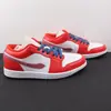 Zapatos de Baloncesto Transpirables y Resistentes al Desgaste de Caña Baja para Pareja, Cuero de Capa Superior Aji Negro y Rojo, Zapatos Deportivos para Hombre y Mujer, Zapatos de Baloncesto Transpirables