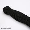 Zhengfa em estoque corda elástica alta elasticidade látex seda fita elástica acessórios para roupas corda elástica preto e branco redondo solto