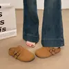 Zapatos Retro Birkenthal Versátiles de Cuatro Estaciones para Mujer Ropa Exterior Altura Interior Aumento de Altura Sandalias Casuales de Punta Redonda Medias Zapatillas para Mujeres Embarazadas