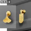 Novo Pingente Estilo Chinês Retrô Maçaneta de Gaveta de Latão Sólido, Puxador de Anel Dourado Antigo de Furo Único para Armário e Porta de Guarda-Roupa