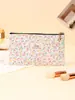 Suministro transfronterizo bolsa de maquillaje de algodón con estampado floral, monedero de mano con cremallera, bolsa multifuncional para almacenamiento de teléfono al por mayor