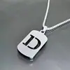 Colar de 26 Letras em Aço Titânio Masculino e Feminino Acessórios de Roupa para Casal Estudante Design de Nicho Simples Versátil Tendência