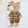 Broche de Oso de Peluche 3D Estilo Bosque Chica Fresca Dibujo Animado Accesorio Ropa Hogar Tela DIY