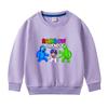 Coletes de pescoço de tripulação infantil primavera e outono 2023 novas roupas infantis meninos e meninas casaco de manga comprida casaco uma geração de cabelo