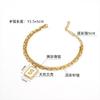 Pulseras con Alfabeto de 26 Letras Europeas y Americanas Transfronterizas para Mujer, Doble Capa, Joyería de Acero de Titanio con Clip de Papel de Moda, Al por Mayor en Stock