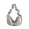 Bolso de Mano Plegado Estilo Coreano para Mujer 2026 Nueva Moda Bolso de Hombro Sencillo Estilo Perezoso de Nicho Bolso Cruzado Tipo Dumpling