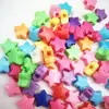 Contas Estrela de Cinco Pontas de Plástico Contas Estrela Coloridas Coloridas Furo Reto Estrela de Cinco Pontas Sólida Colorida Brilhante Material para Miçangas DIY