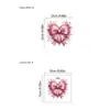 Caja de Corazón con Lazo Transfronteriza Decoración para Interruptor Pegatina de Pared para Dormitorio y Sala de Estar, Autoadhesiva y Extraíble de PVC