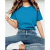 Camisetas Lisas de Algodón Puro de Manga Corta para Hombre y Mujer, Casuales y Holgadas, 180g, Color Sólido, Versión Ligera de Verano