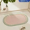 Alfombra de Piso Antibacteriana Tejida de Lino Sintético para Baño del Hogar, Alfombra Antideslizante para Entrada de Baño, Felpudo de Entrada