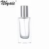 Fornecimento spot B074-50ml frasco de vidro transparente para perfume com rosca portátil embalagem cosmética frasco vazio com spray