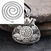 Bolsa de la Suerte Vintage Colgante de Plata para Mujer Plata de Ley 999 Colgante Personalizado de Carpa Collar Largo Dragón y Fénix Auspicioso Bolsa de Dinero Hueca