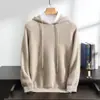 Suéter 100% Cachemira Pura para Hombre, Suéter Casual con Capucha, Nuevo Sudadera de Punto de Cachemira Otoño e Invierno 2023