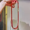 7A Otoño e Invierno Alta Calidad Ágata Calcedonia Roja Natural Sentido del Diseño Cadena de Suéter Cadena para Clavícula