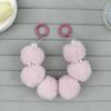 Cadena para teléfono móvil con bolas de peluche de colores de otoño e invierno, cordón con cuentas, bonita carcasa para teléfono móvil, llavero decorativo para bolso, colgante
